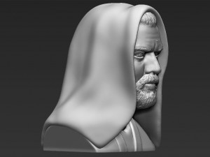 obi wan kenobi star wars bust 3d printing ready stl obj Modelo de Impressão 3D