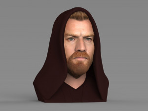 obi wan kenobi star wars bust ready for full color 3d printing Modelo de Impressão 3D