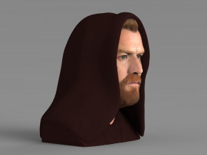 obi wan kenobi star wars bust ready for full color 3d printing Modelo de Impressão 3D