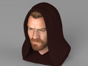 obi wan kenobi star wars bust ready for full color 3d printing Modelo de Impressão 3D