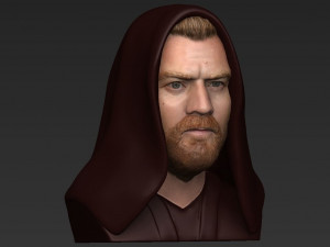 obi wan kenobi star wars bust ready for full color 3d printing Modelo de Impressão 3D