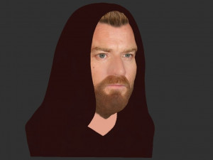 obi wan kenobi star wars bust ready for full color 3d printing Modelo de Impressão 3D