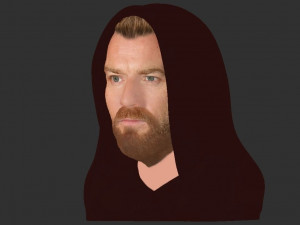 obi wan kenobi star wars bust ready for full color 3d printing Modelo de Impressão 3D