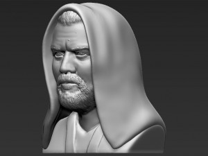 obi wan kenobi star wars bust ready for full color 3d printing Modelo de Impressão 3D