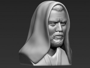 obi wan kenobi star wars bust ready for full color 3d printing Modelo de Impressão 3D
