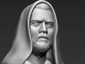 obi wan kenobi star wars bust ready for full color 3d printing Modelo de Impressão 3D