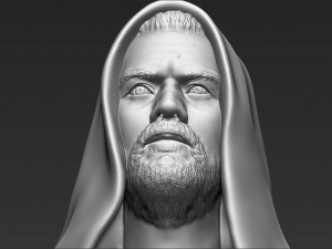 obi wan kenobi star wars bust ready for full color 3d printing Modelo de Impressão 3D