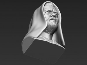 obi wan kenobi star wars bust ready for full color 3d printing Modelo de Impressão 3D