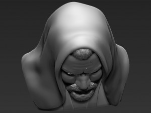 obi wan kenobi star wars bust ready for full color 3d printing Modelo de Impressão 3D