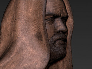 obi wan kenobi star wars bust ready for full color 3d printing Modelo de Impressão 3D