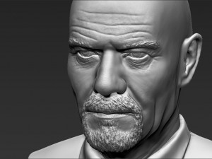 walter white breaking bad bust 3d printing ready stl obj 3D 프린트 모델