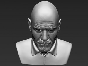 walter white breaking bad bust 3d printing ready stl obj 3D 프린트 모델
