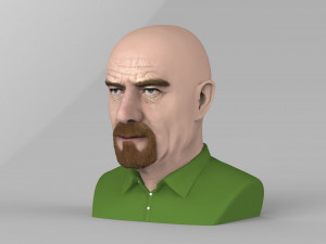 walter white breaking bad bust ready for full color 3d printing Modelo de impresión 3D