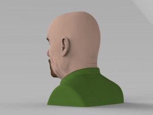 walter white breaking bad bust ready for full color 3d printing Modelo de impresión 3D