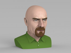 walter white breaking bad bust ready for full color 3d printing Modelo de impresión 3D