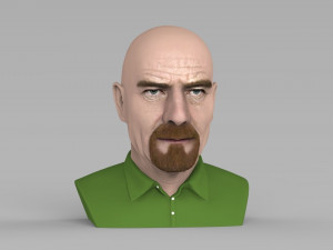 walter white breaking bad bust ready for full color 3d printing Modelo de impresión 3D