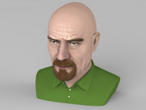 walter white breaking bad bust ready for full color 3d printing Modelo de impresión 3D