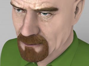 walter white breaking bad bust ready for full color 3d printing Modelo de impresión 3D
