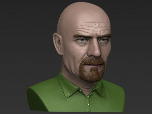 walter white breaking bad bust ready for full color 3d printing Modelo de impresión 3D