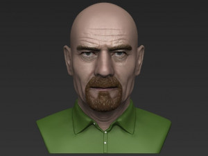 walter white breaking bad bust ready for full color 3d printing Modelo de impresión 3D