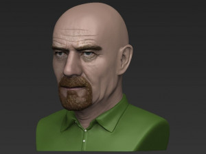 walter white breaking bad bust ready for full color 3d printing Modelo de impresión 3D