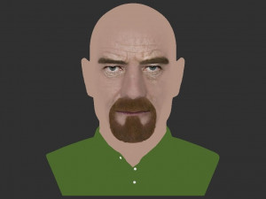 walter white breaking bad bust ready for full color 3d printing Modelo de impresión 3D