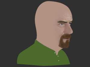 walter white breaking bad bust ready for full color 3d printing Modelo de impresión 3D