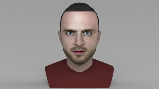 jesse pinkman breaking bad bust ready for full color 3d printing Modelo de Impressão 3D .c4d .max .obj .3ds .fbx .stl .blend 
