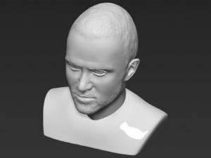 jesse pinkman breaking bad bust ready for full color 3d printing Modelo de Impressão 3D