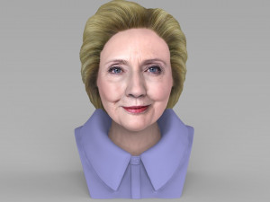 hillary clinton bust ready for full color 3d printing 3D Print Model