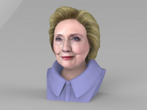 hillary clinton bust ready for full color 3d printing 3D Print Model