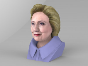 hillary clinton bust ready for full color 3d printing 3D Print Model