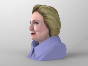 hillary clinton bust ready for full color 3d printing 3D Print Model