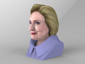 hillary clinton bust ready for full color 3d printing 3D Print Model