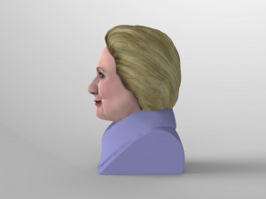 hillary clinton bust ready for full color 3d printing 3D Print Model