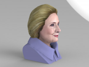 hillary clinton bust ready for full color 3d printing 3D Print Model