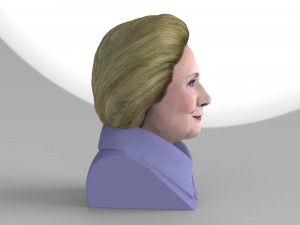 hillary clinton bust ready for full color 3d printing 3D Print Model