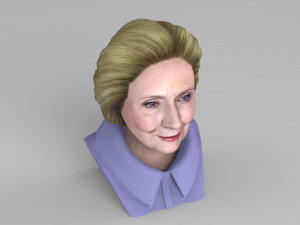 hillary clinton bust ready for full color 3d printing 3D Print Model