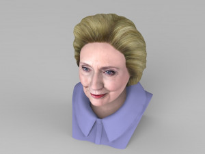 hillary clinton bust ready for full color 3d printing 3D Print Model