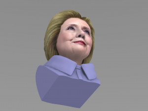 hillary clinton bust ready for full color 3d printing 3D Print Model
