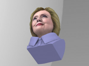 hillary clinton bust ready for full color 3d printing 3D Print Model