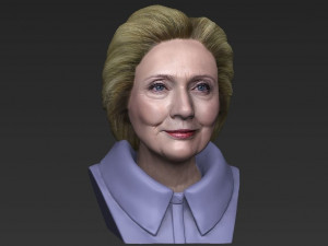 hillary clinton bust ready for full color 3d printing 3D Print Model