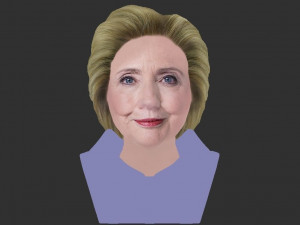 hillary clinton bust ready for full color 3d printing 3D Print Model