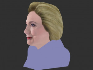 hillary clinton bust ready for full color 3d printing 3D Print Model