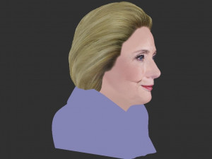 hillary clinton bust ready for full color 3d printing 3D Print Model