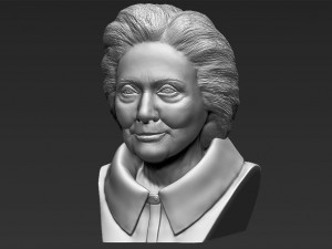 hillary clinton bust ready for full color 3d printing 3D Print Model