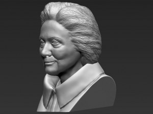 hillary clinton bust ready for full color 3d printing 3D Print Model