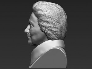 hillary clinton bust ready for full color 3d printing 3D Print Model