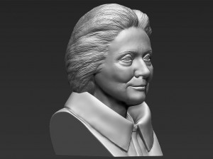 hillary clinton bust ready for full color 3d printing 3D Print Model