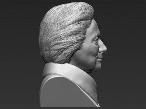 hillary clinton bust ready for full color 3d printing 3D Print Model